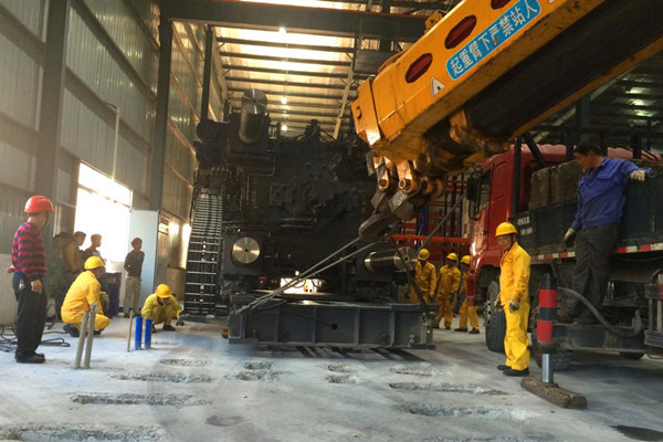 廣州海天公司2200T注塑機卸車定位綜合服務項目圖3 廣州海天公司2200T注塑機卸車定位綜合服務項目圖3